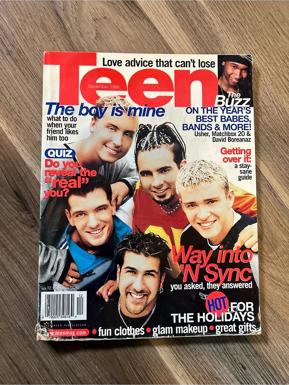 Vintage Teen Magazine December 1998 issue N Sync Cover